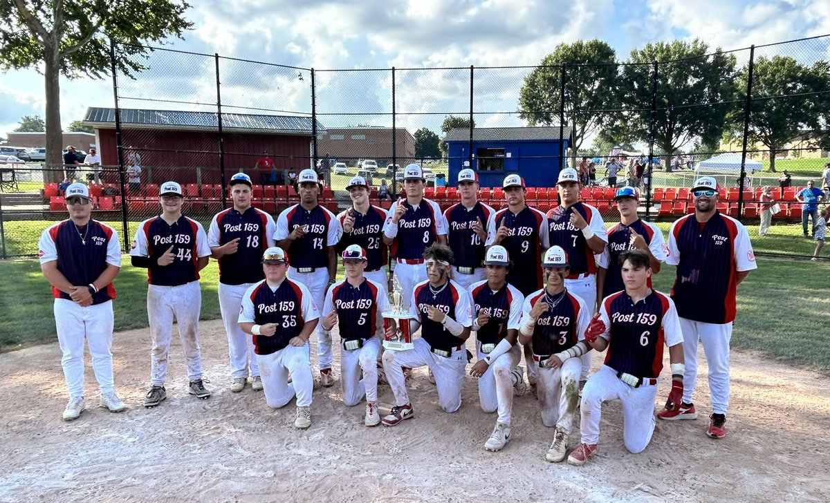 Post159Baseball's tweet image. 🚨 Post 159 Juniors are Region 4 champs and STATE BOUND in their innaugral year!!! 🚨 They gutted out an absolute slugfest of a championship game! Hats off to this group of kids, coaches, and families! These players will forever be a part of planting a seed to help build upon…