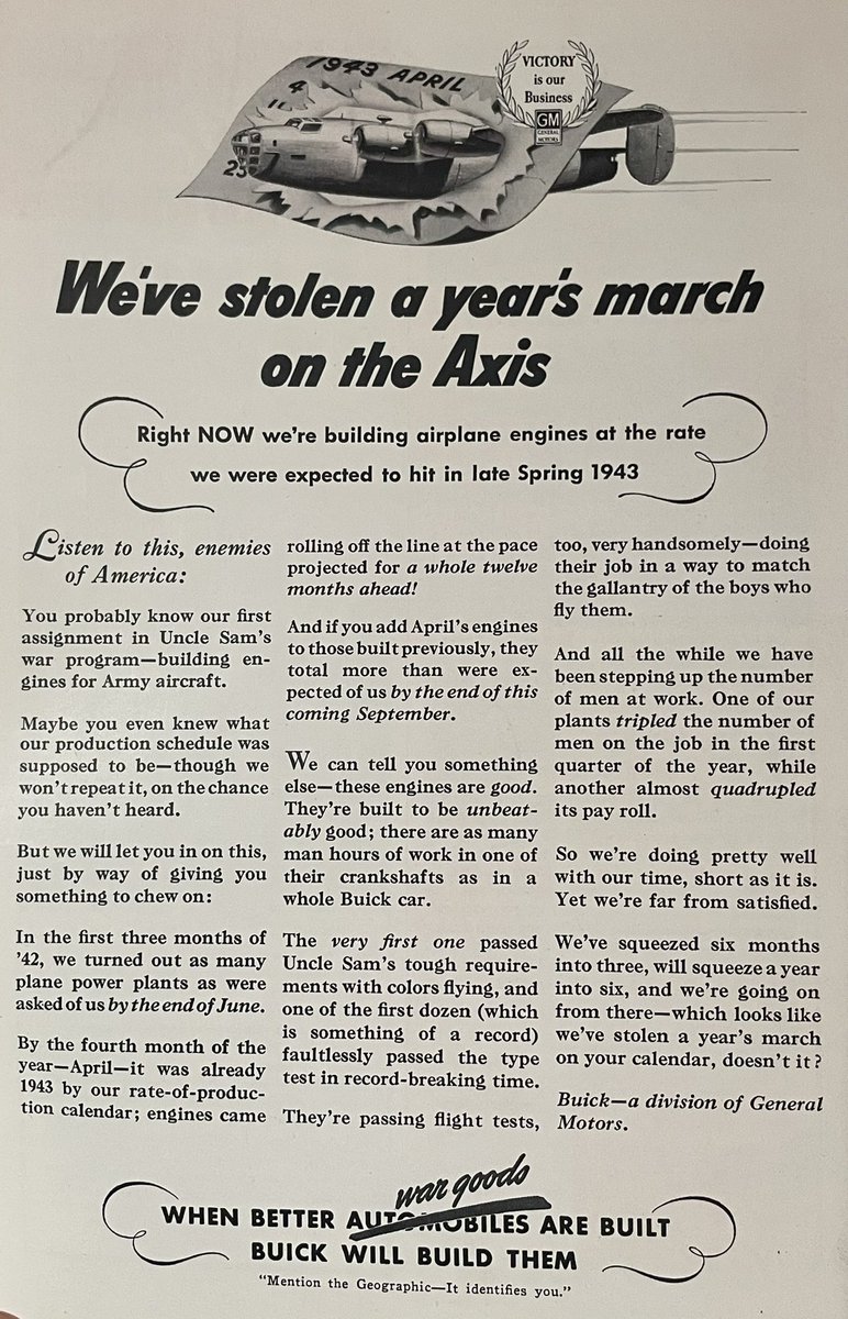 BenVB3's tweet photo. @ReviewsPossum From the June 1942 Nat’l Geographic I found at my old man’s house.  Buick, GE… https://t.co/7dIyXqQ93W