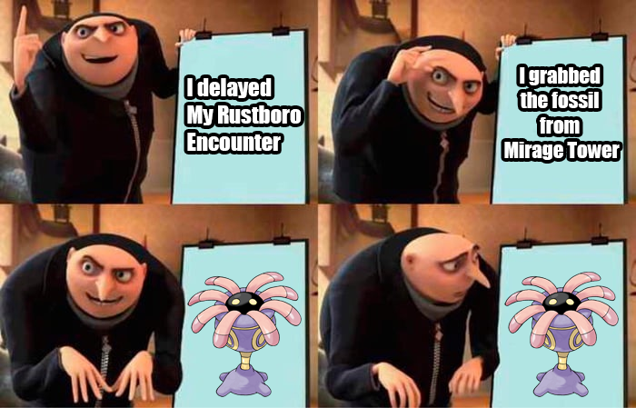 Run&amp;Bunners who delay their rustboro encounters for that fossil. #PokemonNuzlocke