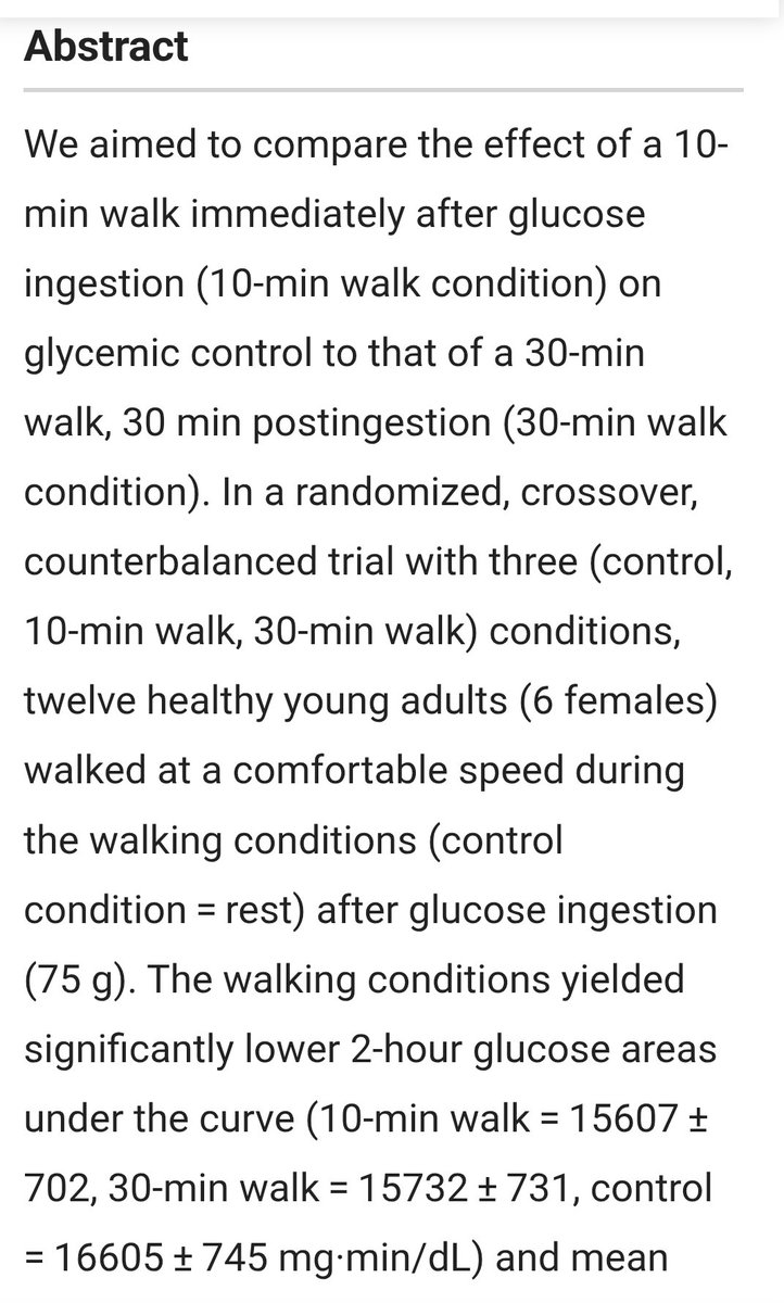Tuesday3795's tweet image. งานวิจัย พบว่า หลังกินข้าวแล้วเดินทันทีเป็นเวลา 10 นาที ช่วยควบคุมระดับน้ำตาลในเลือดได้ดีมาก