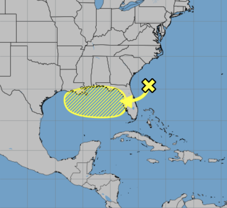 garrettmb's tweet image. A small but non-zero chance of tropical development of a disturbance off the FL/GA coast is possible this week across the Northern Gulf.
Initially, the set up is similar to TS Chantal's genesis with the origins coming from an old frontal boundary.
This is a very conditional…