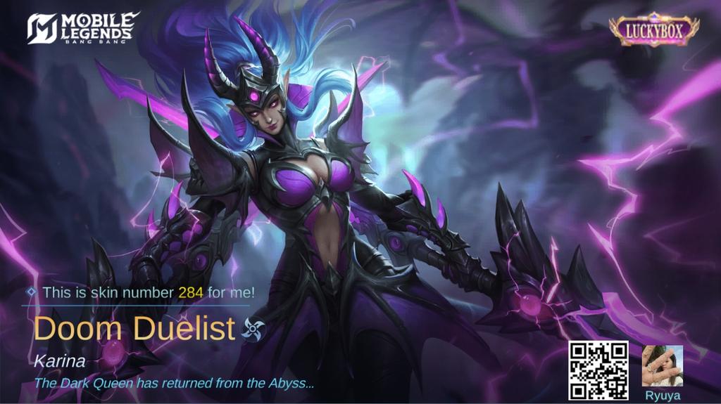 m1shang's tweet photo. I just obtained a new skin Doom Duelist in Mobile Legends: Bang Bang! Let's face off against the world's best MOBA players together! 
https://t.co/gCqtzh9s15 https://t.co/vdJ51TOff2