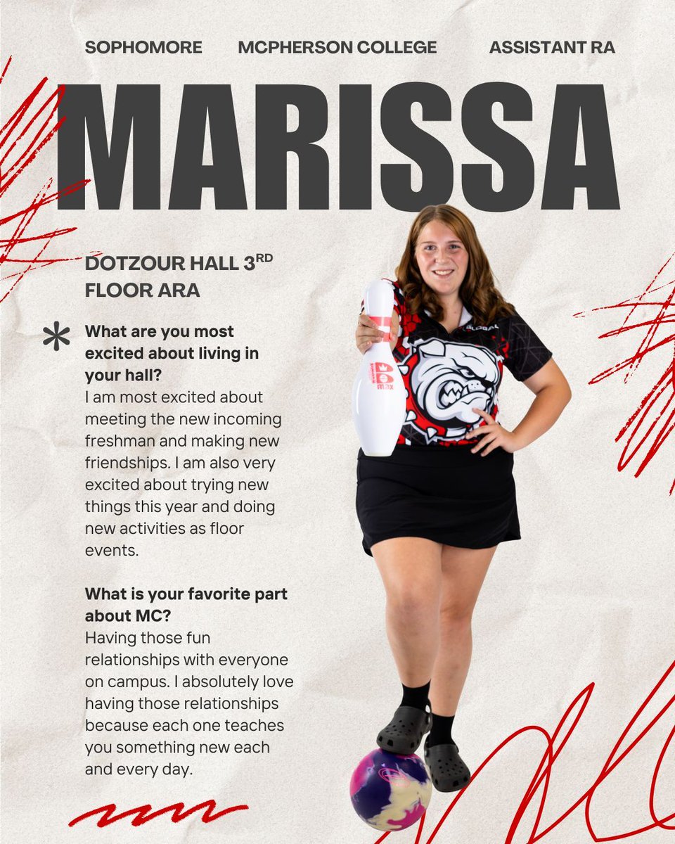 _MCStudentLife's tweet image. Meet Dotzour Hall 3rd Floor ARA, Marissa!