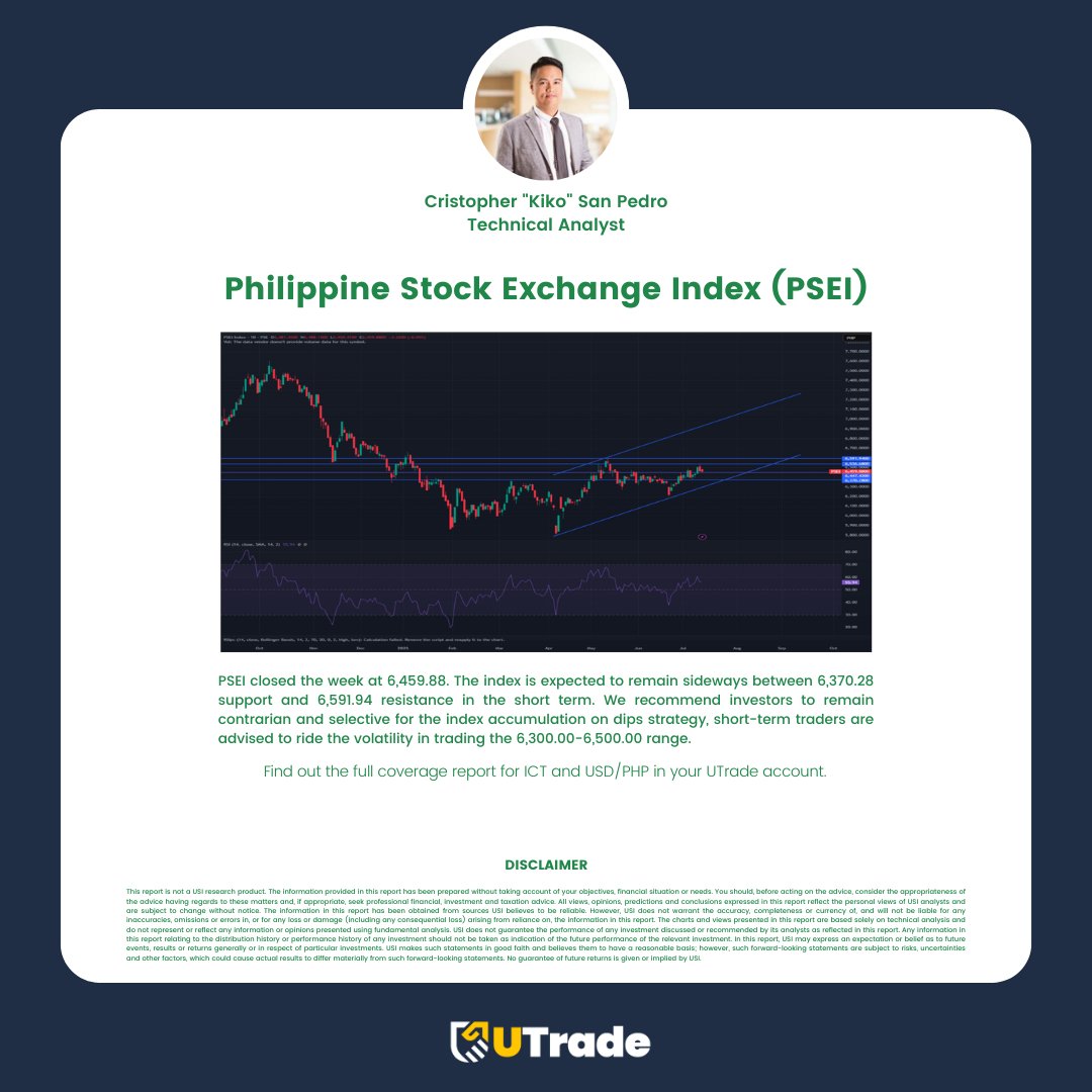 UTradePH's tweet photo. Here's the Traders Gameplan for today, July 14!
Find out the full coverage report for ICT & USD/PHP in your UTrade account, https://t.co/nSLkQACEXV!
#TradersGameplan #InvestSmarter #InvestInU https://t.co/ZEQpjdQEzH