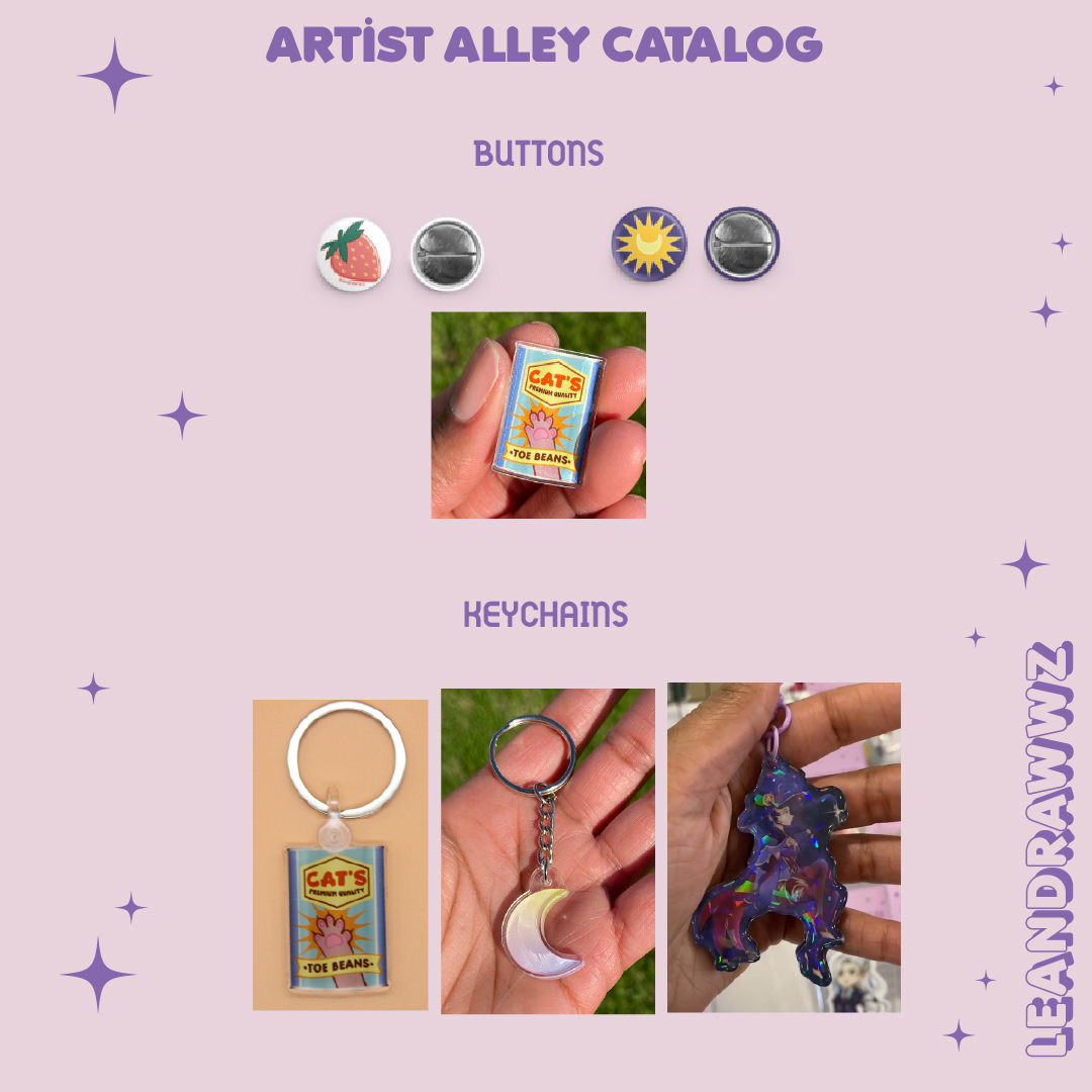 leandrawwz's tweet image. I had put together a little catalog of the things I sell at my artist alley. I'm still kinda new to doing all these conventions regularly but trying to promote more now.