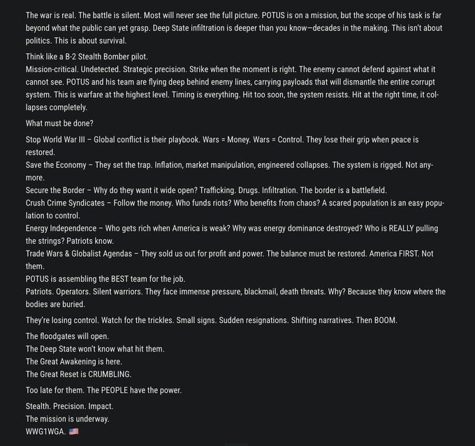 Flashback to March 10, 2025 when this message was posted on the Ingersoll Lockwood website for just a short time!!  #WWG1WGA
