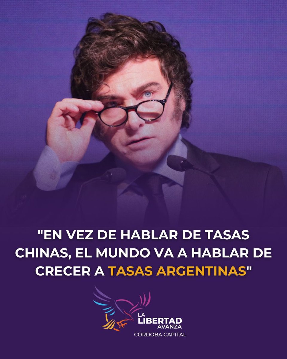 LLA_CbaCapital's tweet image. Mientras otros se arrodillan ante China, nosotros nos levantamos con orgullo argentino.
📈 “En vez de hablar de crecer a tasas chinas, el mundo va a hablar de crecer a tasas argentinas.” – Javier Milei 🇦🇷
La Argentina productiva y pujante ya comenzó a despertarse.