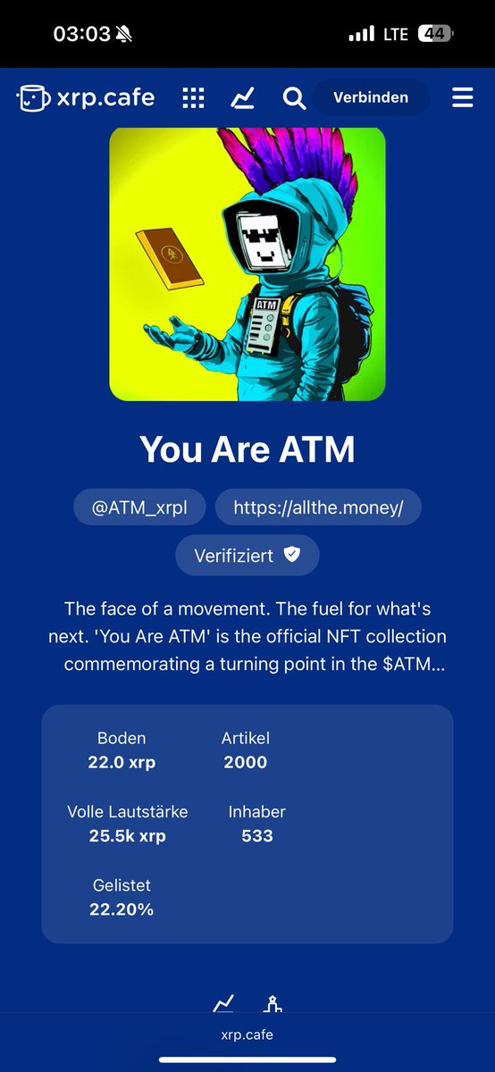 TheCryptoGuy (@xthecryptoguyx) on Twitter photo Only 5 nft left under 25 XRP
Then we Are at 25 XRP ( Mint Price 10 XRP ) x2.5
<a href="/ATM_xrpl/">AllTheMoney</a> <a href="/Big_Brain777/">Big Brain (ATM CTO Team Member)</a> <a href="/bgarlinghouse/">Brad Garlinghouse</a> Only 5 nft left under 25 XRP
Then we Are at 25 XRP ( Mint Price 10 XRP ) x2.5
<a href="/ATM_xrpl/">AllTheMoney</a> <a href="/Big_Brain777/">Big Brain (ATM CTO Team Member)</a> <a href="/bgarlinghouse/">Brad Garlinghouse</a>