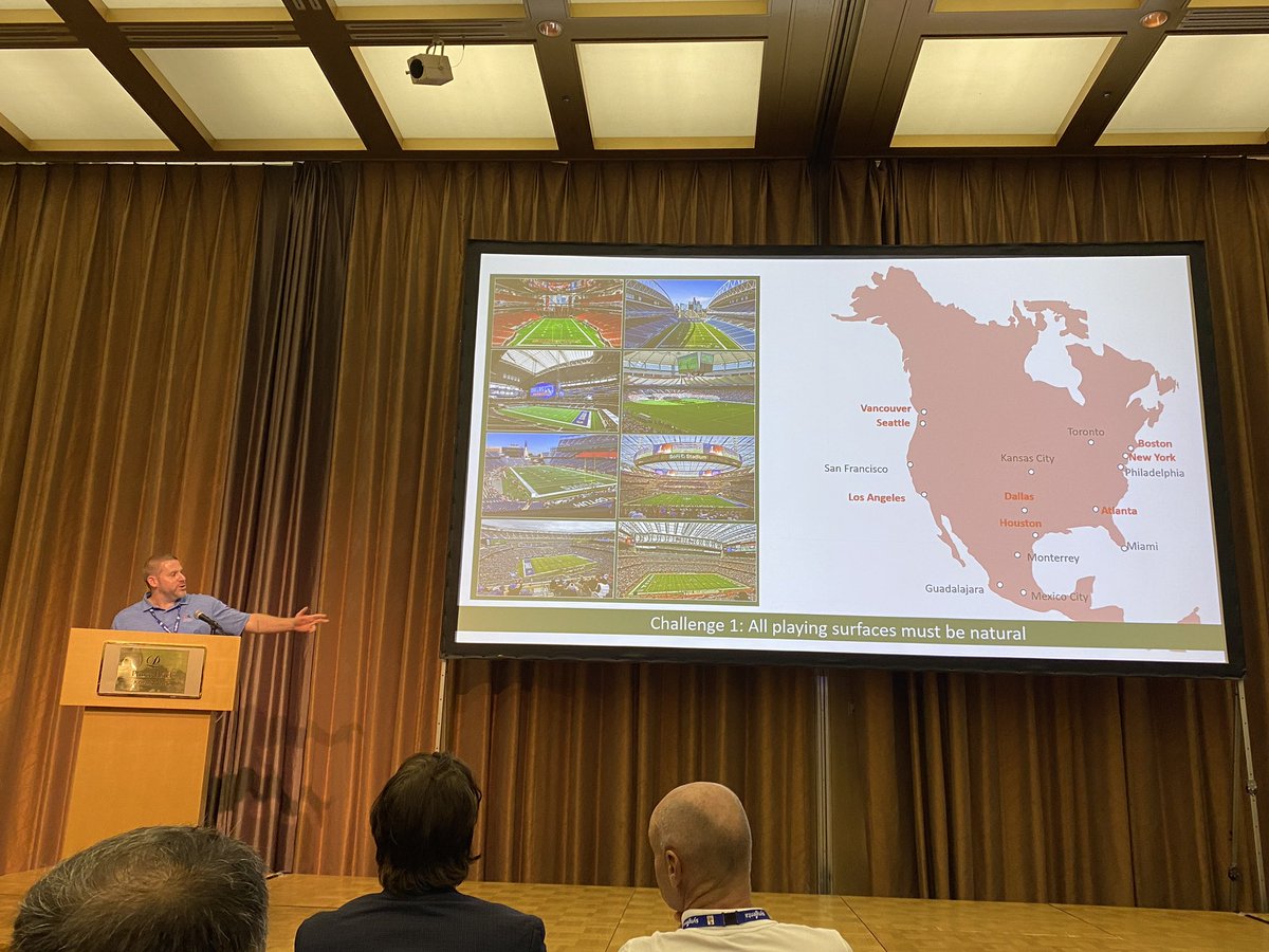 Guelph Turfgrass Institute (@guelphturf) on Twitter photo <a href="/rbearssturf/">Ryan Bearss</a> from <a href="/michiganstateu/">MSU</a> is helping North America get ready for the <a href="/FIFAWorldCup/">FIFA World Cup</a>. The carpet-mat systems are an option for temporary renovations that provided quality ball rebound, but the next factor to investigate is how to handle thatch! #itrc2025 <a href="/rbearssturf/">Ryan Bearss</a> from <a href="/michiganstateu/">MSU</a> is helping North America get ready for the <a href="/FIFAWorldCup/">FIFA World Cup</a>. The carpet-mat systems are an option for temporary renovations that provided quality ball rebound, but the next factor to investigate is how to handle thatch! #itrc2025