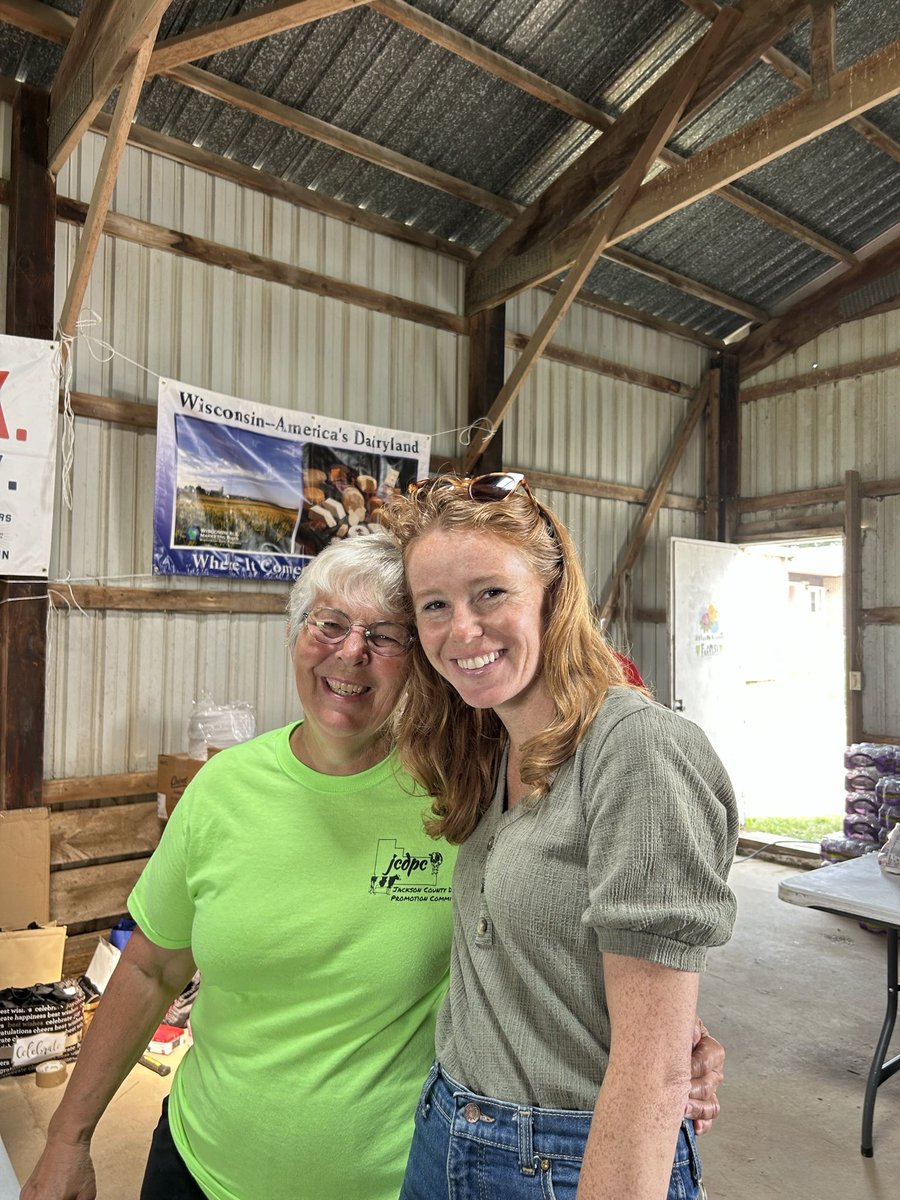 RebeccaforWI's tweet image. Ice cream, for breakfast? You bet. Another dairy first day in #WI03. Beautiful morning at Sundae on the Farm in Jackson County. Thanks to the Prindle Family for hosting!