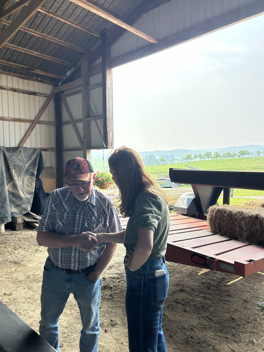 RebeccaforWI's tweet image. Ice cream, for breakfast? You bet. Another dairy first day in #WI03. Beautiful morning at Sundae on the Farm in Jackson County. Thanks to the Prindle Family for hosting!