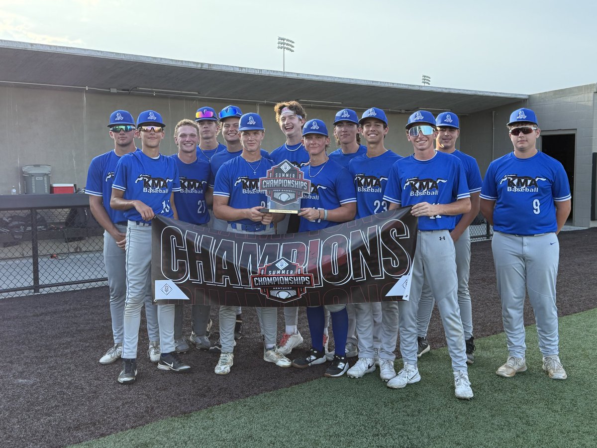 Congratulations to our KMA 15u team on winning the PBR Summer Championship at Centre College this weekend. Fun team to watch play. Great job guys!