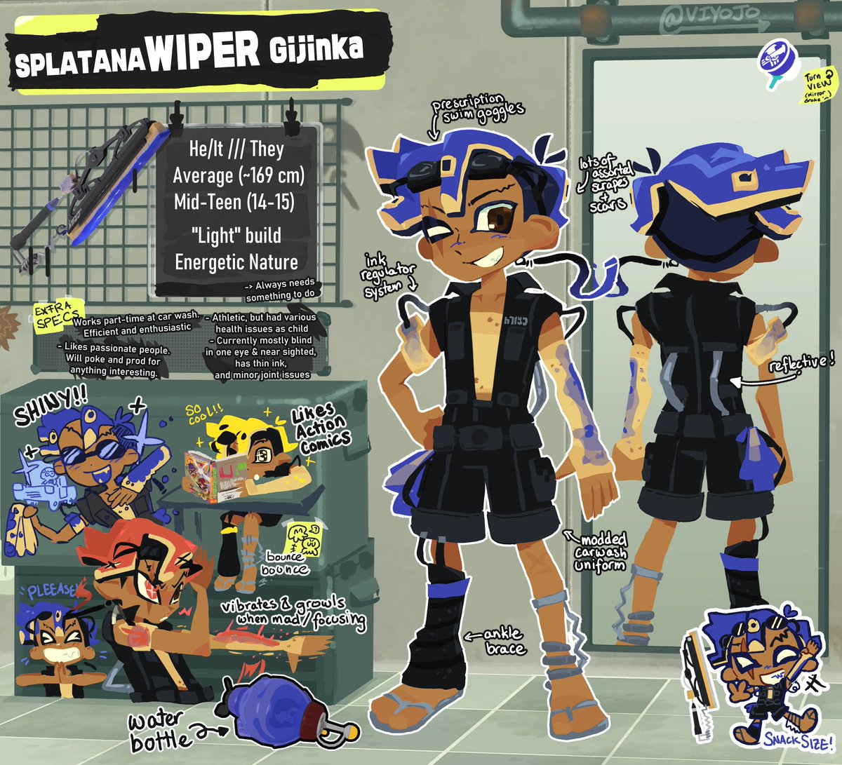 Splatana Wiper Gijinka!! ⚔️🎨🐟 A fast-paced, yet friendly sword that'll wipe the floor with opponents!