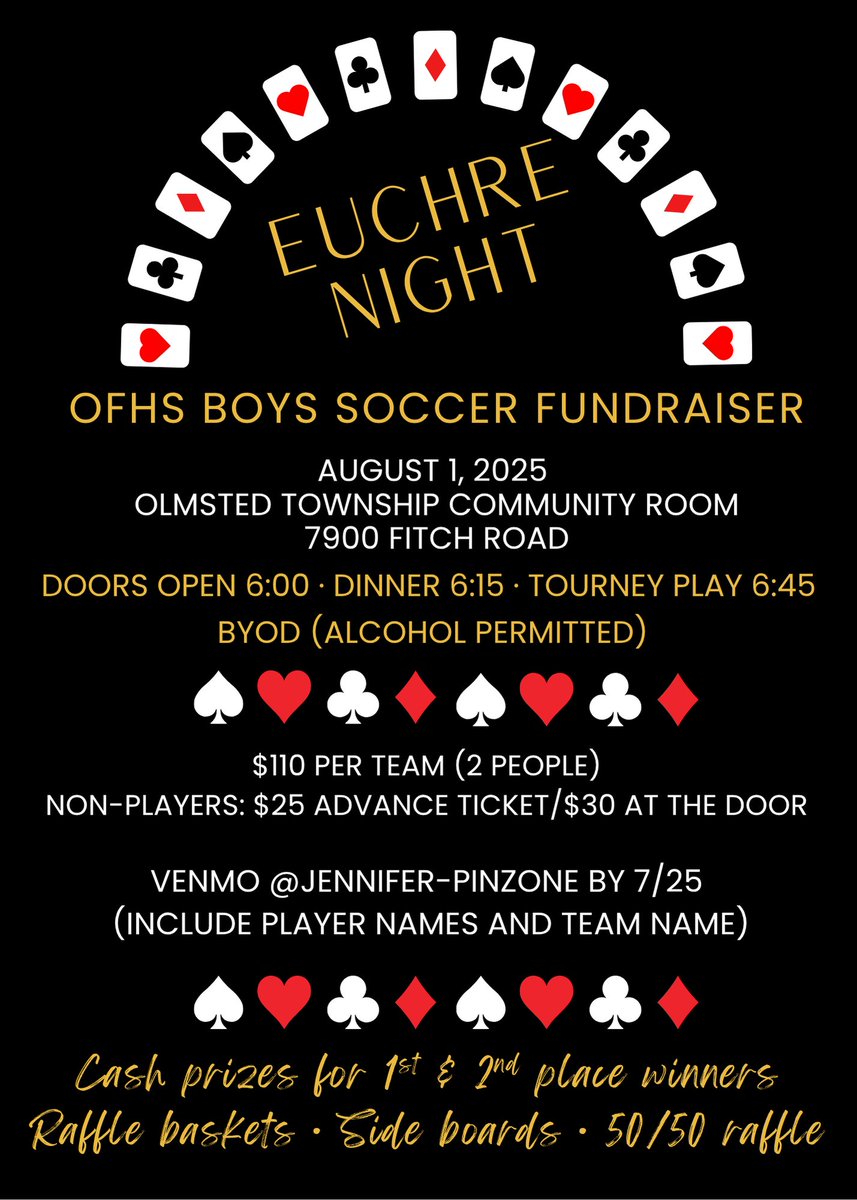 OFHSSoccer's tweet image. Mark your calendars - Aug. 1st!! Come out for a fun night, and support OFHS Soccer! Go Bulldogs!! ♣️🐾⚽️♠️