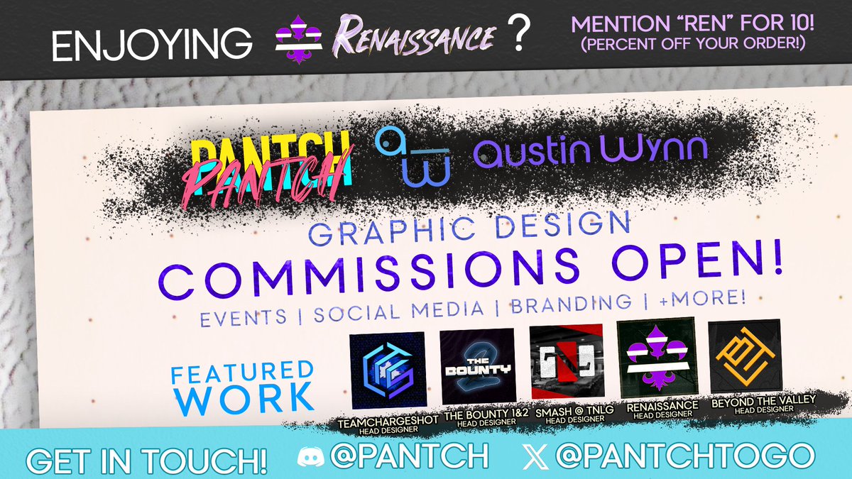 Thanks for coming to Renaissance!  
Let's get to work, dms (preferably discord) open. :)