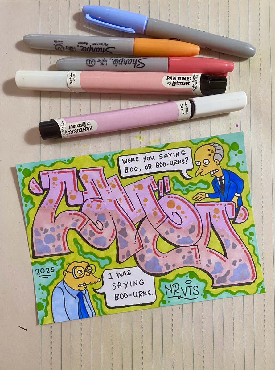 Boo-urns #TheSimpsons #cameograffiti #graffiti #Letraset #Sharpie
