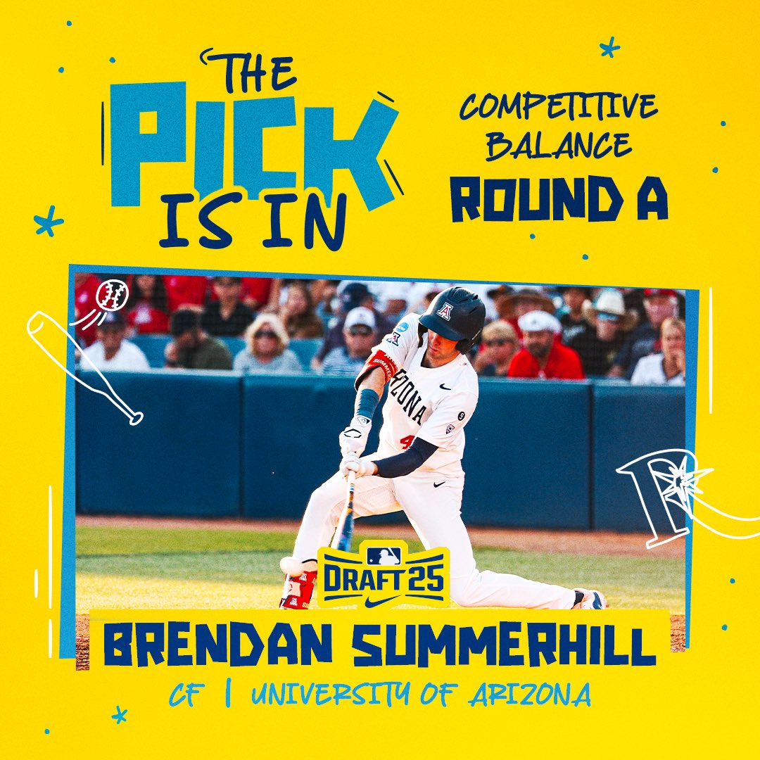 Welcome to the fam, Brendan Summerhill! We've added a CF with pick no. 42. 

#RaysUp | #MLBDraft
