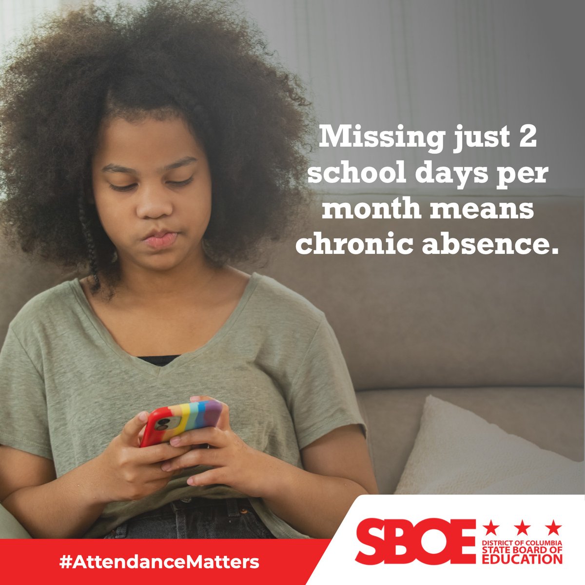 DCSBOE's tweet image. A day of missed school here or there seems harmless. But is it?

Kids who miss too much are likelier to drop out and make less $$$ over their lifetimes.

What&apos;s being done? Read about the bills before Council: bit.ly/3Tu7kpf