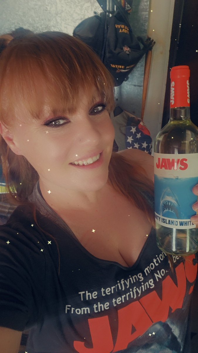 ๐Sarah Sinn aka Mrs. Herbert West ๐ (@sinnful_redhead) on Twitter photo Found this bad boy while grocery shopping today WHILE wearing my JAWS shirt. Took it as a sign to give it a try. I'm not a huge wine fan, I just wanted the bottle, to be honest. Lol Found this bad boy while grocery shopping today WHILE wearing my JAWS shirt. Took it as a sign to give it a try. I'm not a huge wine fan, I just wanted the bottle, to be honest. Lol