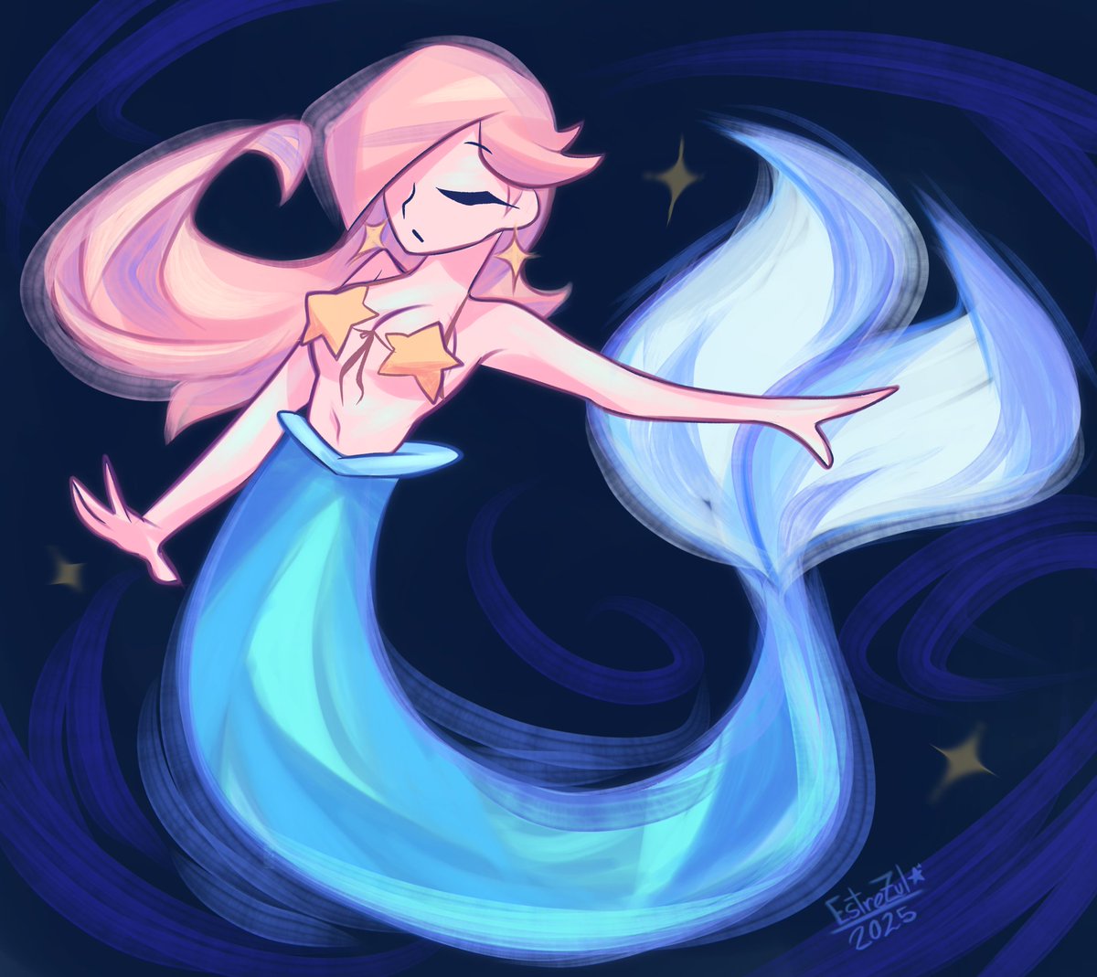 mermaids are my specialty 🗣🗣🗣

Comms: vgen.co/EstreZuL ♡
#Rosalina #Mermaid #fanart #Nintendo #art #digitalart
