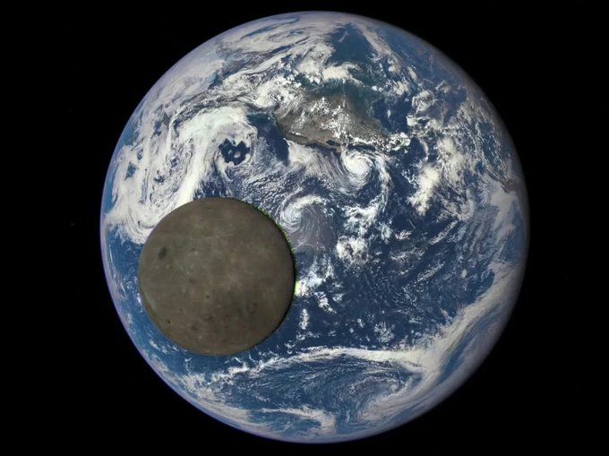 konstructivizm's tweet photo. The moon passed between Nasa's Deep Space Climate Observatory and the Earth allowing this rare pic showing the dark side of the moon https://t.co/QvII2RwkVq