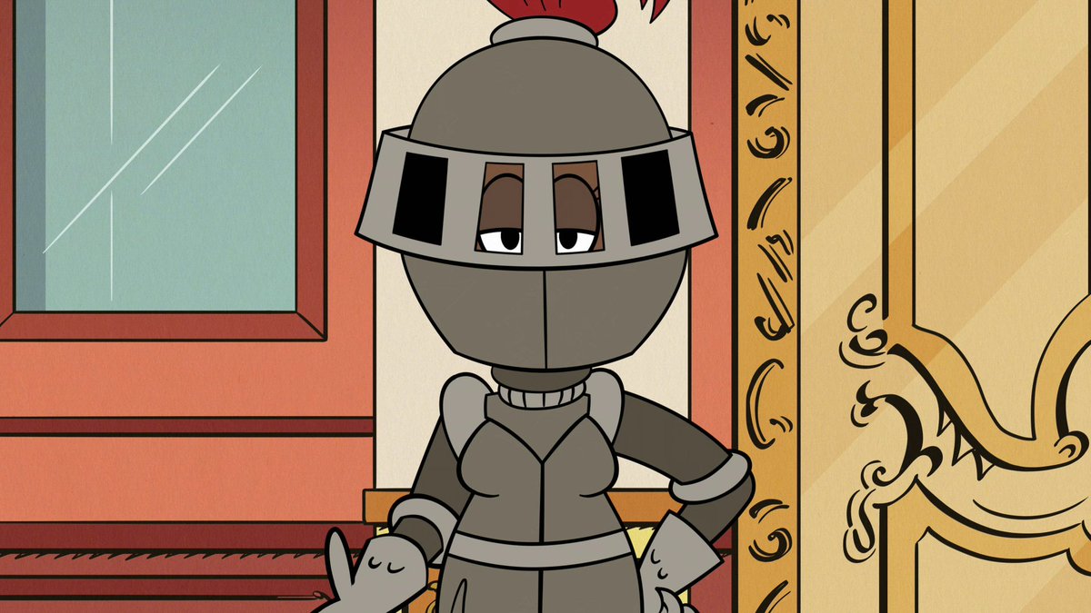 Kylefan92's tweet photo. "The eyes have it, who that could be a ghostly armor type knight, but it isn't a monster. We will remember the voice that does a lot of spying at all times and we love of all. Or better known as...AGENT X!" She'll be keeping an eye on us if something bad happens. #TheLoudHouse https://t.co/6GfLUBsyB1