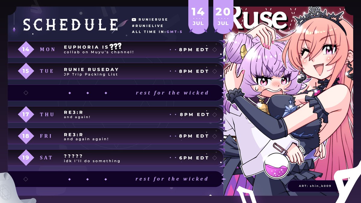 7.14 - 7.20📜🖋️ #runielive