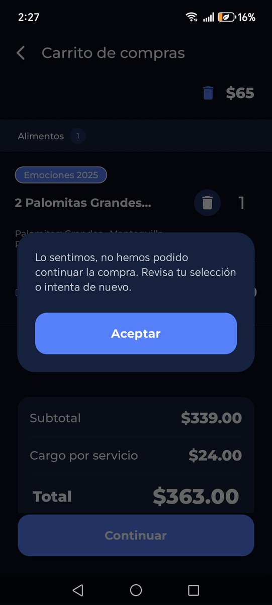 Daf2810's tweet photo. @AyudaCinepolis No me deja continuar al pago no estoy usando ningún cupón ni nada, solo no me deja avanzar https://t.co/zyAOBwZlUS