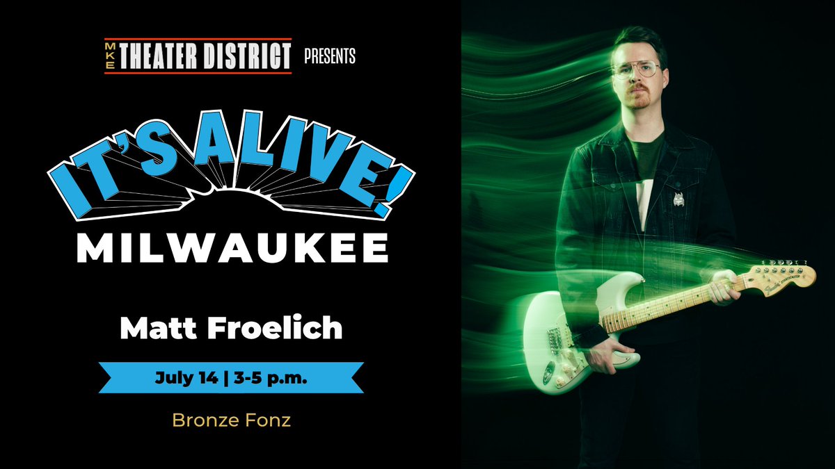 Ayyyy 👍 FREE live music to kick off your Monday!

🗓️  July 14
🎵 Matt Froelich
📍 Bronze Fonz
⏰  3 - 5 p.m.

See the full lineup and learn more ➡️ bit.ly/4dGuTUO