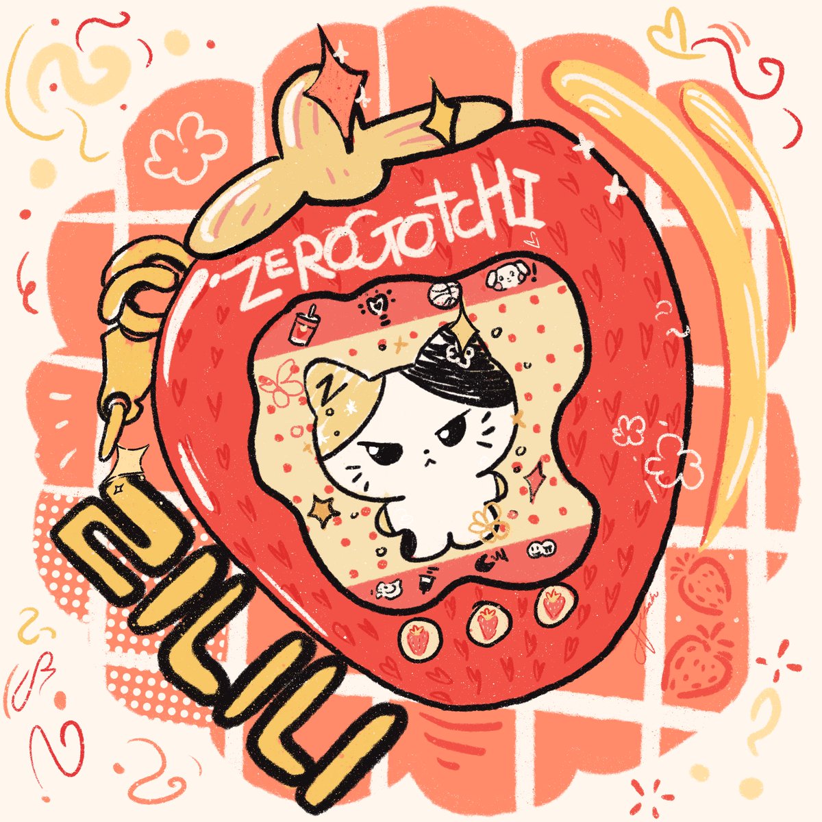 dayflyni's tweet photo. rinini tamagochi ver 🍓🍓
#zeroni #rinini https://t.co/l6iV5nhArz