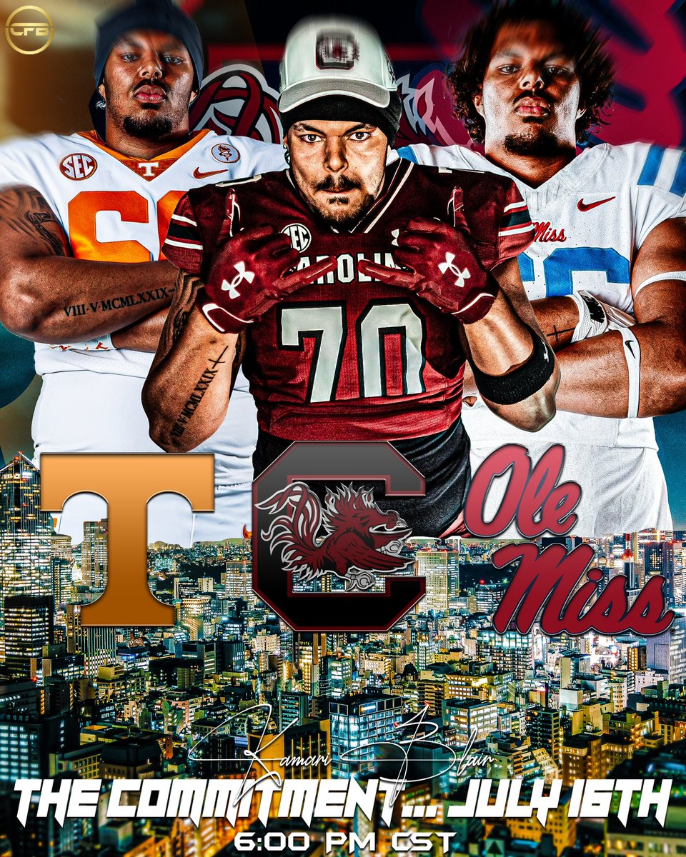 Kamari Blair (@kamariblair64) on Twitter photo Where is Home?! 🏡
🐔🔴 ⚫️
🦮🍊⚪️
🦈 🔵🔴
Commitment will be announced 7-16 6:00PM
<a href="/247recruiting/">247Sports Recruiting</a>
<a href="/On3sports/">On3</a>
<a href="/Rivals/">Rivals</a>
<a href="/CoachWatsonKHS/">Coach Chad Watson</a>
<a href="/KCobrasFootball/">Kirkwood Football</a> Where is Home?! 🏡
🐔🔴 ⚫️
🦮🍊⚪️
🦈 🔵🔴
Commitment will be announced 7-16 6:00PM
<a href="/247recruiting/">247Sports Recruiting</a>
<a href="/On3sports/">On3</a>
<a href="/Rivals/">Rivals</a>
<a href="/CoachWatsonKHS/">Coach Chad Watson</a>
<a href="/KCobrasFootball/">Kirkwood Football</a>