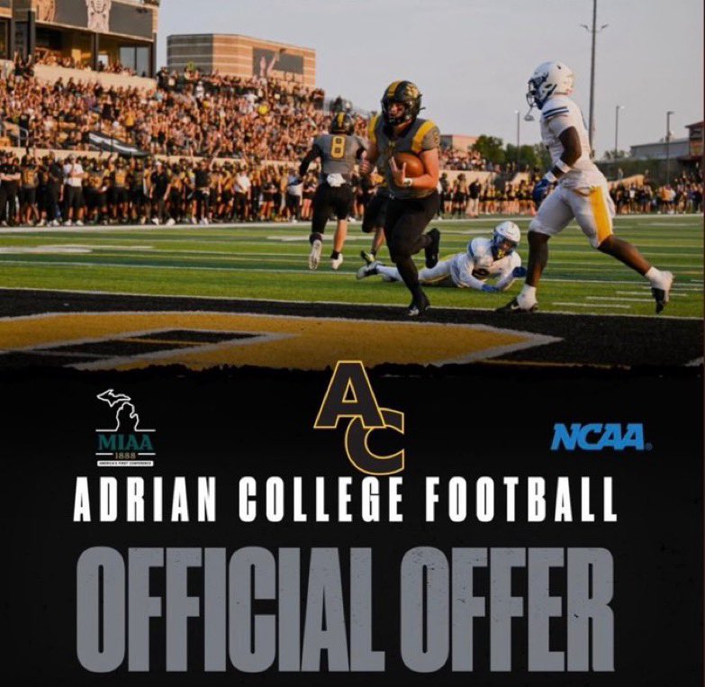 Andrew Pridemore (@pridemorea2026) on Twitter photo Very blessed to say that after a great camp at Adrian College on Friday I received my first offer. Thank you so much <a href="/KujawaKenny/">Kenny Kujawa</a> <a href="/Coach_Palka/">Joe Palka</a> <a href="/ReimSean/">Sean Reim</a> for the offer and the great camp. <a href="/CoachDez_NCSA/">Matt Mendez</a> Very blessed to say that after a great camp at Adrian College on Friday I received my first offer. Thank you so much <a href="/KujawaKenny/">Kenny Kujawa</a> <a href="/Coach_Palka/">Joe Palka</a> <a href="/ReimSean/">Sean Reim</a> for the offer and the great camp. <a href="/CoachDez_NCSA/">Matt Mendez</a>