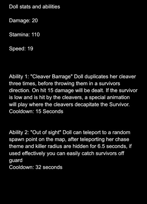 Doll Model leak and Moveset sneak peek for the game im working on. (I made her moveset)