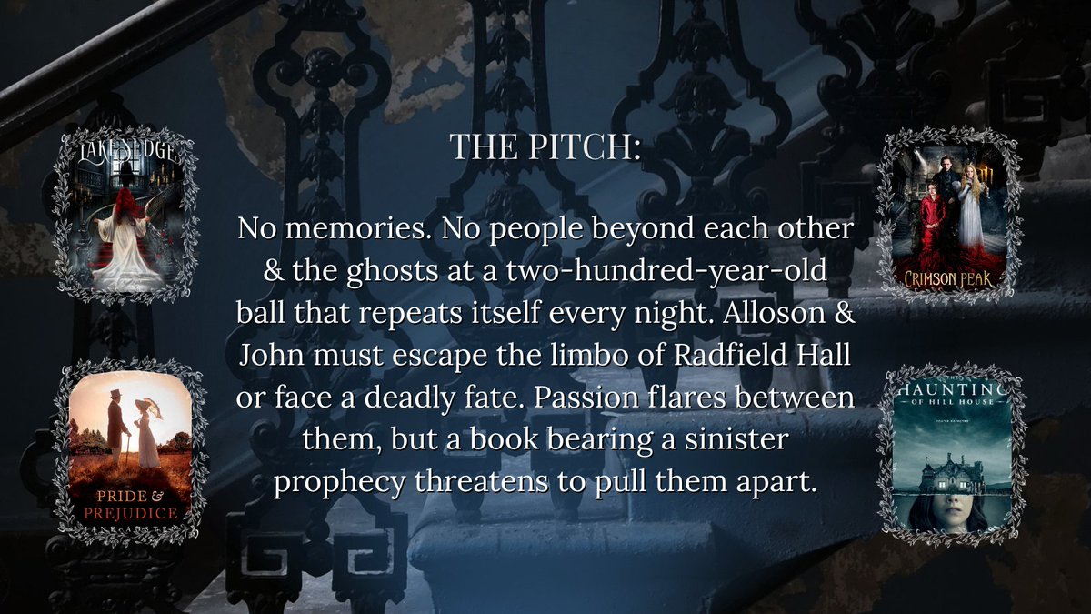 HLCarter_Author's tweet image. Updated ECHOES OF RADFIELD HALL guide.
-Adult Gothic Romance with fantasy and horror elements
-Trapped in a ghostly limbo with no memories
-Decrepit haunted mansion
-A 200 y/o ball that repeats nightly
-Possession
-Flooding & freezing rooms
-Spice
#amquerying (revised version)