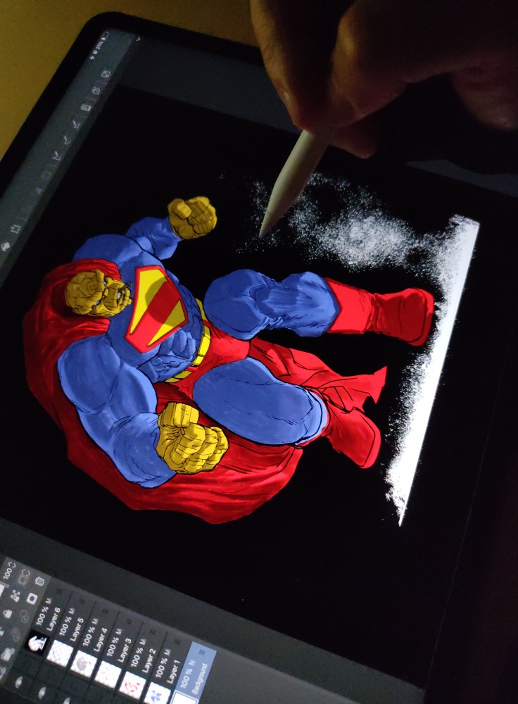 marcofodera's tweet image. #Superman2025 #FantasticFourFirstSteps #comics #bengrimm #thing #superman #sketch