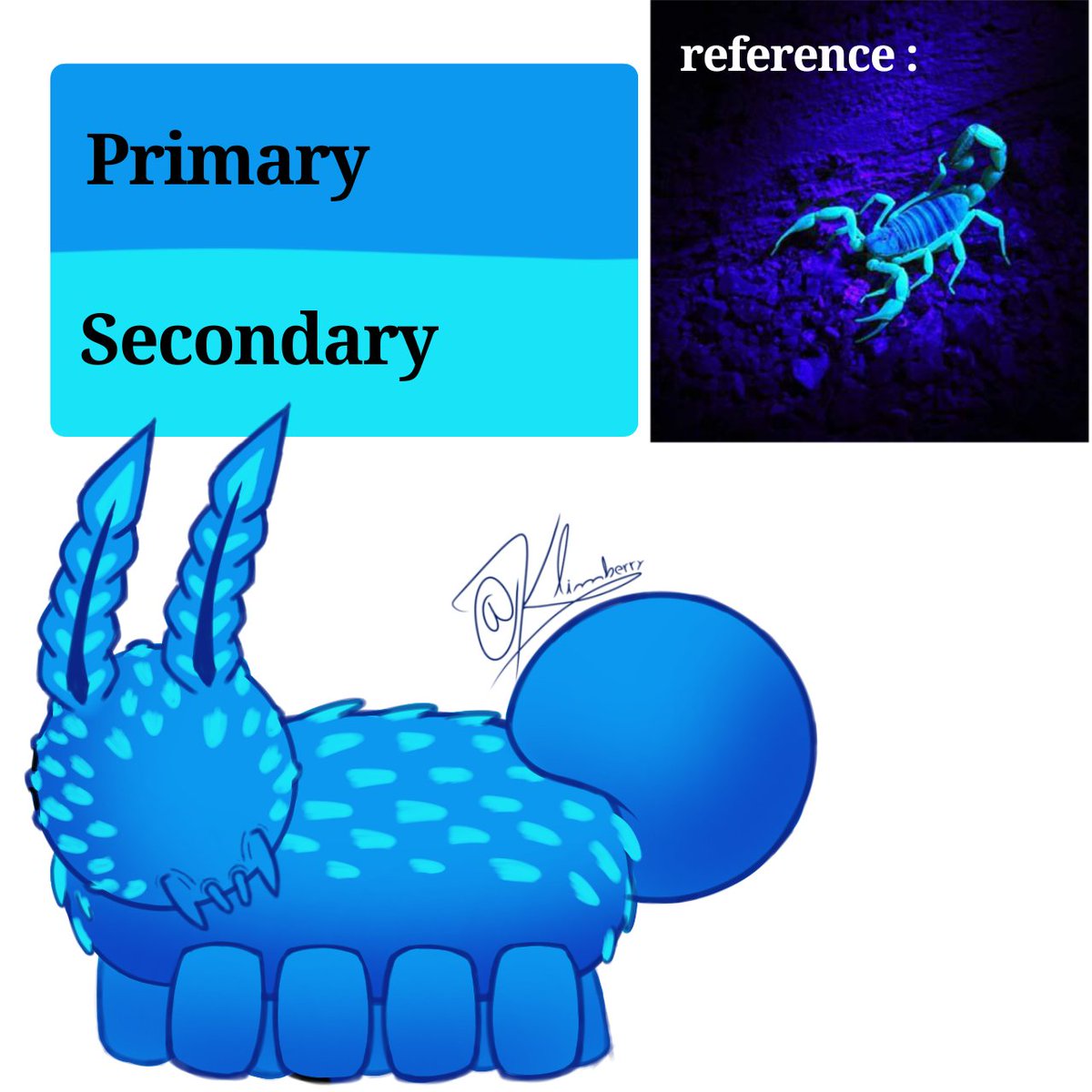 Klim_Berry's tweet photo. @UrbanshadeRblx I looked for inspiration in something that was "magnificent" and by chance I found this scorpion that glows in the dark, it would even be cool if the secondary colors glowed in the dark (I think it's an interesting idea). https://t.co/mygmLcdeTu