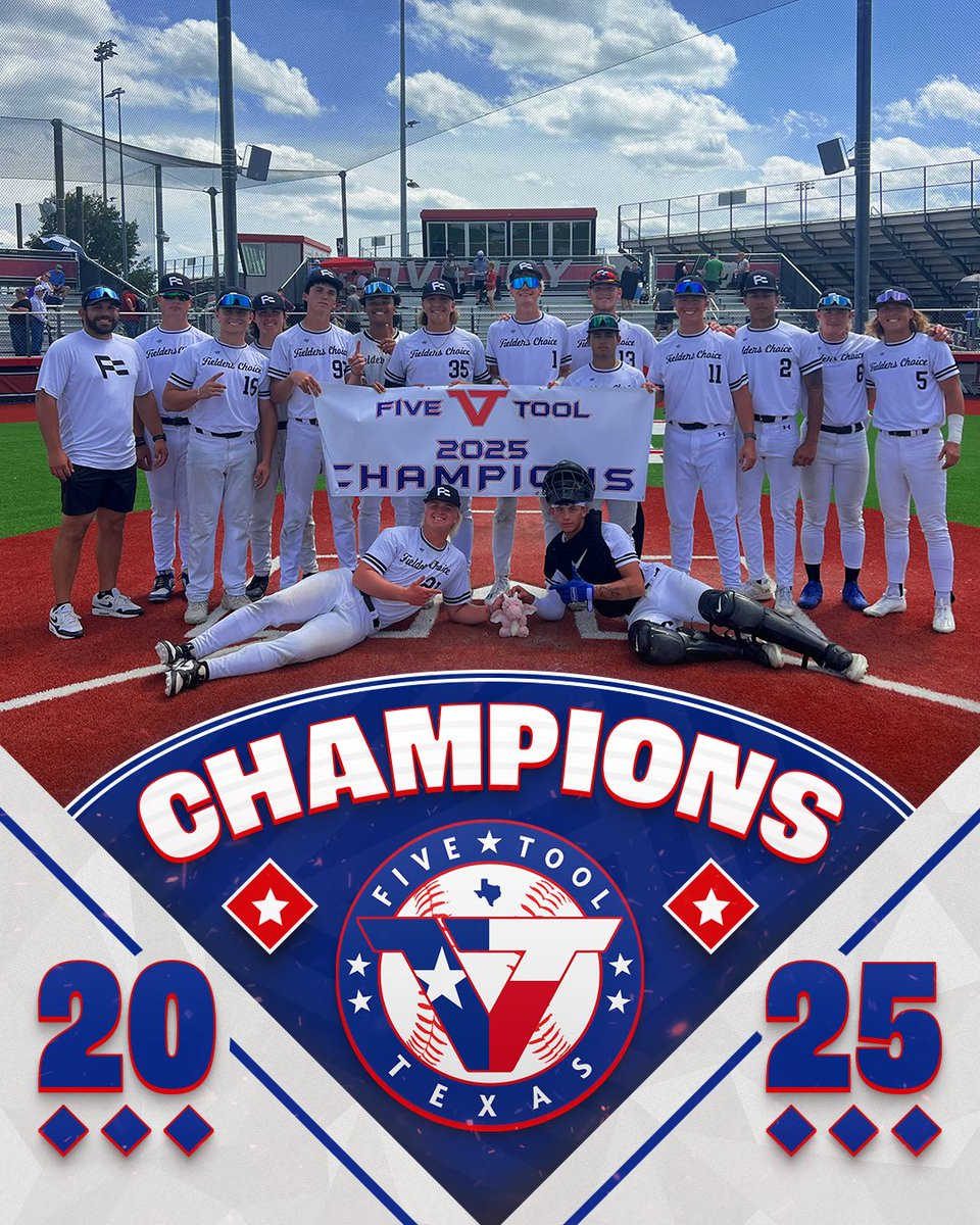 ✭Five Tool Texas✭ (@fivetooltexas) on Twitter photo 🏆CHAMPIONS🏆
Congrats to <a href="/FC_FortWorth/">Fielders Choice Diamond Academy</a> Jaw Bat Scout on winning the 17U/18U championship of the <a href="/FiveTool/">Five Tool Baseball</a> Texas Summer Classic Satellite Series!
#WatchEm / #SummerClassicSS 🏆CHAMPIONS🏆
Congrats to <a href="/FC_FortWorth/">Fielders Choice Diamond Academy</a> Jaw Bat Scout on winning the 17U/18U championship of the <a href="/FiveTool/">Five Tool Baseball</a> Texas Summer Classic Satellite Series!
#WatchEm / #SummerClassicSS