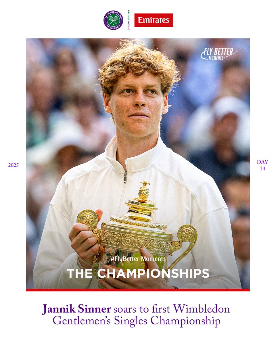 Our final champions of The Championships 2025 are crowned 🏆 

Your <a href="/emirates/">Emirates</a> #FlyBetter Moments from Day 14 at #Wimbledon ⬇️