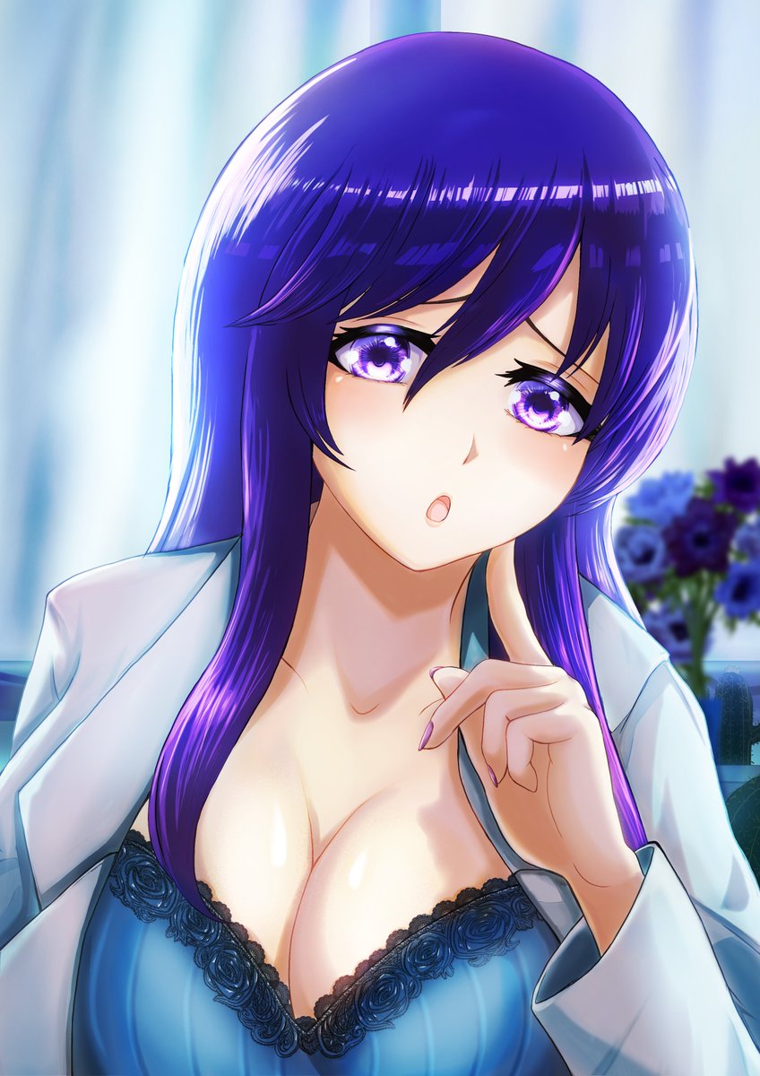 Project_075's tweet image. 保健室の先生/School nurse
「あら、またケガしたの❔どこが痛いのか見せて😯❔」
#イラスト #OC #illustration