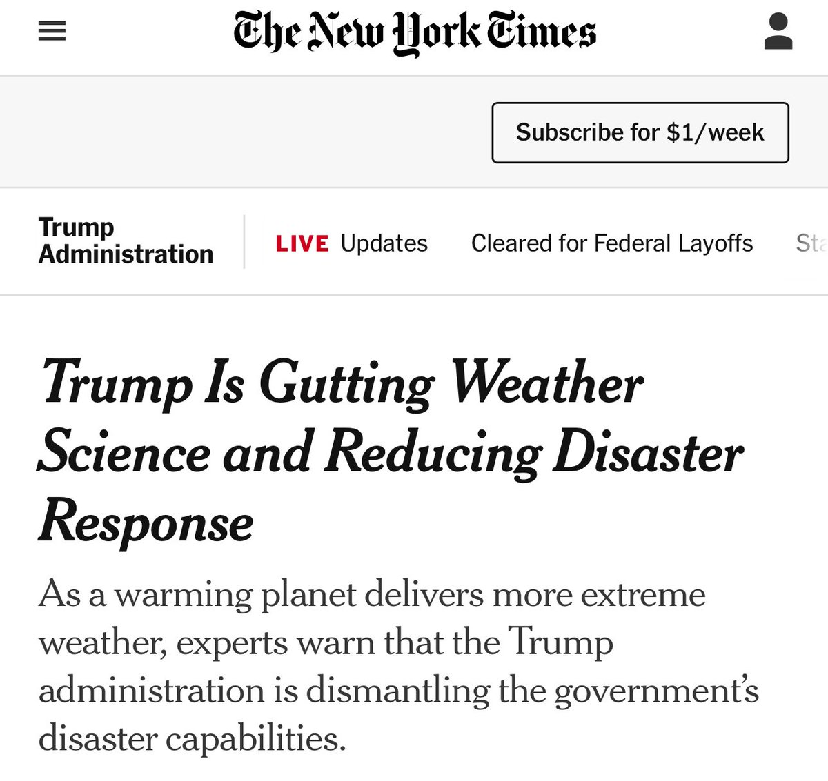 blamarre's tweet image. While over 7,200 miles away from home working on a consulting project with a meteorology center in Jeddah, Saudi Arabia the last two weeks, it was an honor to interview with @maxinejoselow from the @nytimes on the @NWS and emergency response.
Article: nytimes.com/2025/07/13/cli…