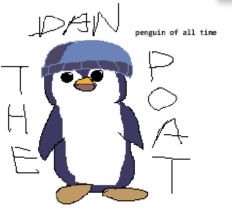 lesbiantranscel's tweet photo. submitted Dan the P.O.A.T (Penguin of All Time) to get 31 extra vp for my nightmarket https://t.co/GoQRcosF2m