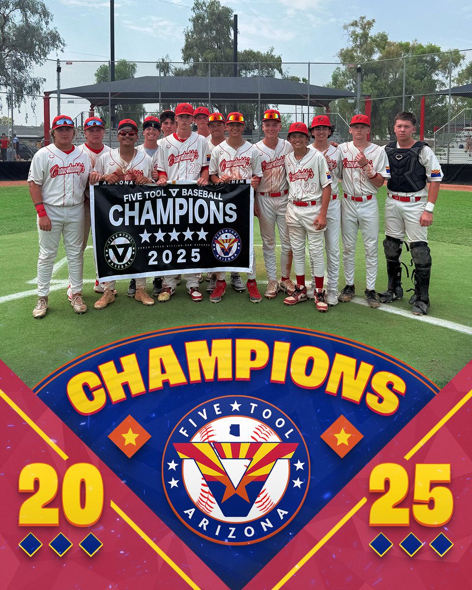 FiveToolAZ's tweet image. 🏆CHAMPIONS!🏆
Congrats to LPA Baseball on winning the 17U/18U championship of the @FiveTool Arizona Summer Finale!
#WatchEm