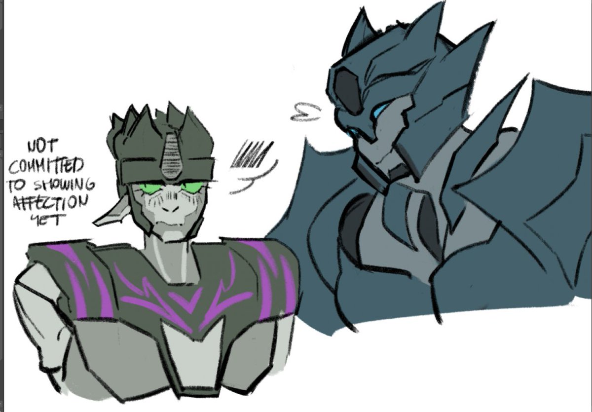 dracholder's tweet image. Little #tfoc thing..... loser cat gains big dragon boyfriend(also loser)