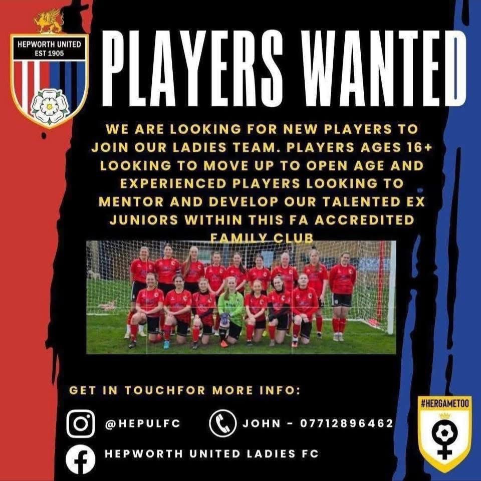 Pre Season
Under way
Training Mon &amp; Weds 7pm 
Training open to all aged 16+