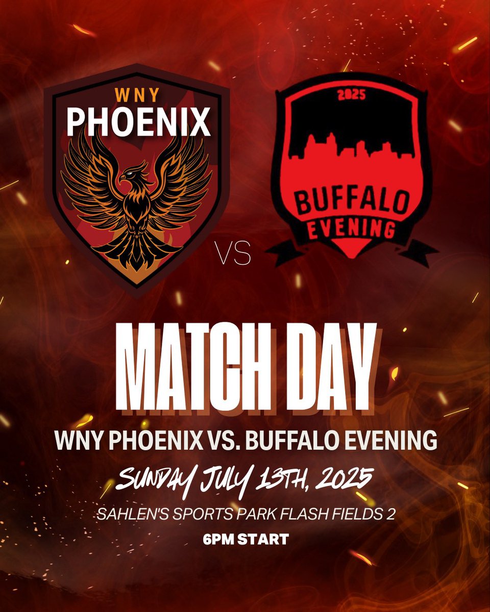 A toasty 6pm kick off at Sahlen’s versus <a href="/bflonight2/">Buffalo Evening</a> ⚽️⚽️⚽️