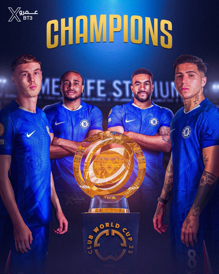 hedooo1982's tweet photo. 🚨 عاجل ..

نادي تشيلسي بطل كأس العالم للأندية بالنظام الجديد  2025م ، هزم باريس سان جرمان 0/3 💙🏆

#تشلسي_باريس_سان_جرمان 
#كأس_العالم_للأندية_2025 https://t.co/Ke1Hrk9fwR