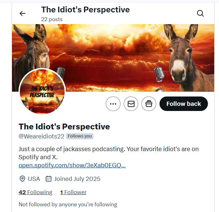 Joe Rice ๐ดโโ ๏ธ (@riceiam22) on Twitter photo Hey all, it'll be cool if you can give a follow to my other account. The Idiot's perspective <a href="/Weareidiots22/">The Idiot's Perspective</a> . Thanx Hey all, it'll be cool if you can give a follow to my other account. The Idiot's perspective <a href="/Weareidiots22/">The Idiot's Perspective</a> . Thanx