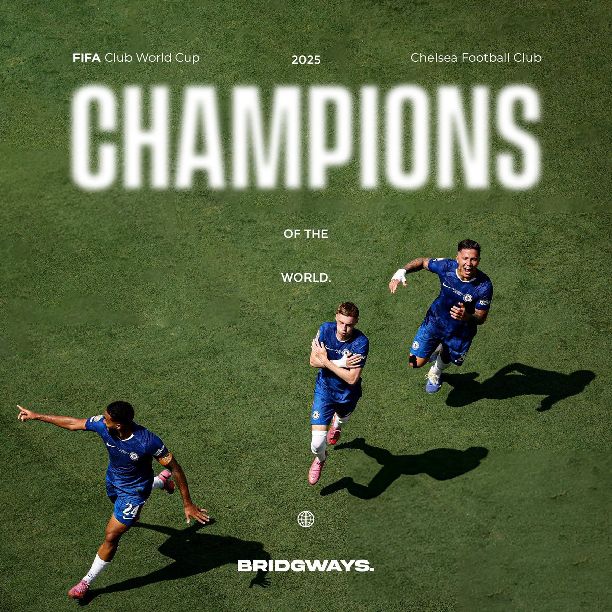Bridgways's tweet image. From underdogs to world champions — Chelsea, we did it! 🍻