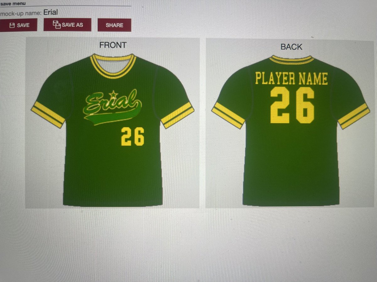 TylerThirdBase's tweet image. Check out the mock up for Erial LL District uniforms here! They went on to win 3 NJ D14 titles and made history in all 3 age groups being the first Erial team in program history to win in those age groups. Full sublimated uniforms and stitched on patch after the fact!