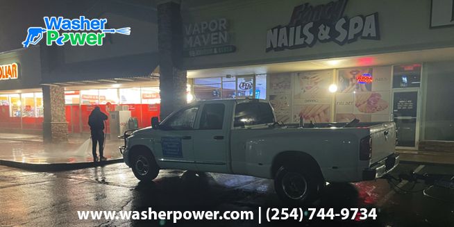 WasherPower's tweet image. Late night grime? No problem!✨ Our team is dedicated to keeping your commercial properties sparkling, even after hours. 

Ready for a pristine property?
📞 Give us a call for a FREE quote today: (254) 744-9734
🌐 Learn more about our services: washerpower.com